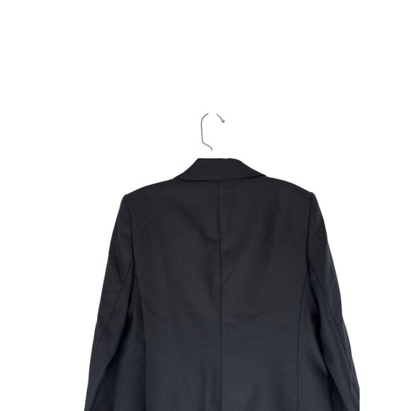 Banana Republie Lido Sculpted Italian Wool Blazer Black Luxury Classy Size 8 - Picture 9 of 12